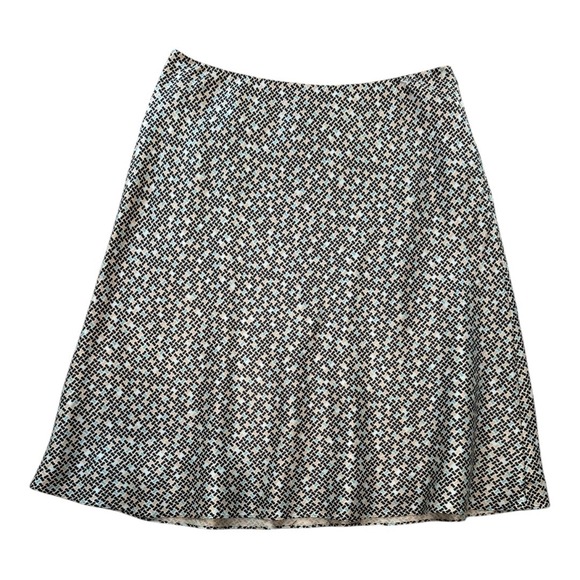 NEW Statements Silk Skirt A-Line Career Office‎ Party Black Multi Size 12 NWT - Picture 1 of 5